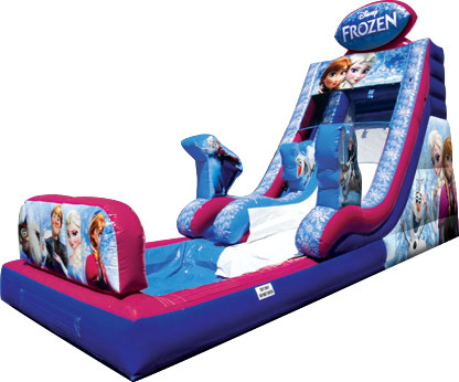 frozen inflatable water slide